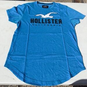 Men’s Blue Round Hem Hollister Tee